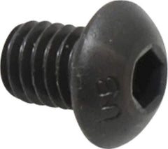 Unbrako - 3/8-16 UNC Hex Socket Drive, Button Screw - Alloy Steel, Black Oxide Finish, 1/2" Length Under Head - USA Tool & Supply
