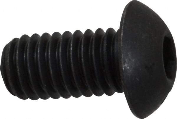 Unbrako - 3/8-16 UNC Hex Socket Drive, Button Screw - Alloy Steel, Black Oxide Finish, 3/4" Length Under Head - USA Tool & Supply