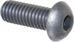 Unbrako - 3/8-16 UNC Hex Socket Drive, Button Screw - Alloy Steel, Black Oxide Finish, 1" Length Under Head - USA Tool & Supply