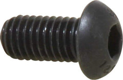 Unbrako - M8x1.25 Metric Coarse Hex Socket Drive, Button Screw - Alloy Steel, Black Oxide Finish, 16mm Length Under Head - USA Tool & Supply