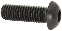 Unbrako - M12x1.75 Metric Coarse Hex Socket Drive, Button Screw - Alloy Steel, Black Oxide Finish, 35mm Length Under Head - USA Tool & Supply