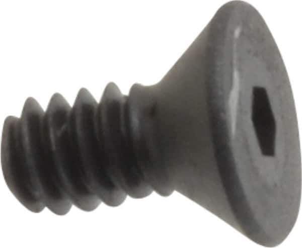 Unbrako - #4-40 UNC Hex Socket Drive, 82° Flat Screw - Alloy Steel, Black Oxide Finish, 1/4" OAL - USA Tool & Supply
