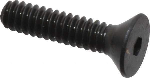 Unbrako - #4-40 UNC Hex Socket Drive, 82° Flat Screw - Alloy Steel, Black Oxide Finish, 1/2" OAL - USA Tool & Supply