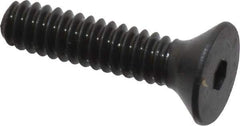 Unbrako - #4-40 UNC Hex Socket Drive, 82° Flat Screw - Alloy Steel, Black Oxide Finish, 1/2" OAL - USA Tool & Supply