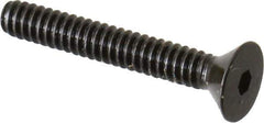 Unbrako - #4-40 UNC Hex Socket Drive, 82° Flat Screw - Alloy Steel, Black Oxide Finish, 3/4" OAL - USA Tool & Supply