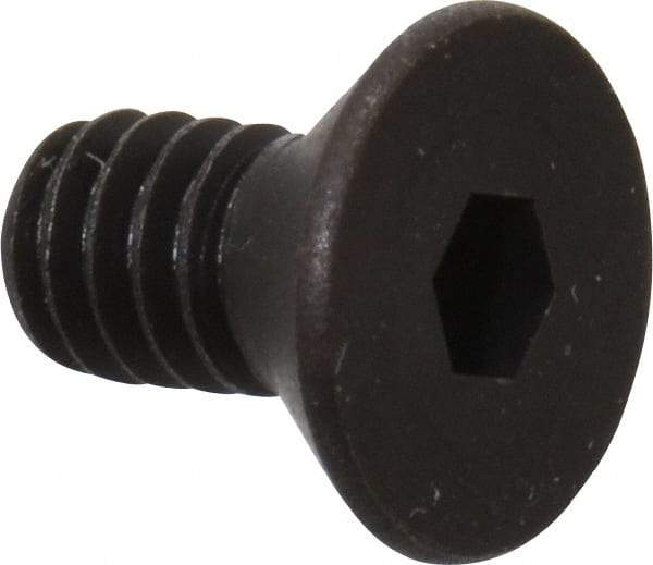 Unbrako - #5-40 UNC Hex Socket Drive, 82° Flat Screw - Alloy Steel, Black Oxide Finish, 1/4" OAL - USA Tool & Supply