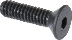 Unbrako - #5-40 UNC Hex Socket Drive, 82° Flat Screw - Alloy Steel, Black Oxide Finish, 1/2" OAL - USA Tool & Supply