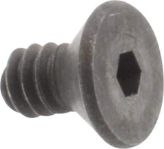 Unbrako - #6-32 UNC Hex Socket Drive, 82° Flat Screw - Alloy Steel, Black Oxide Finish, 1/4" OAL - USA Tool & Supply