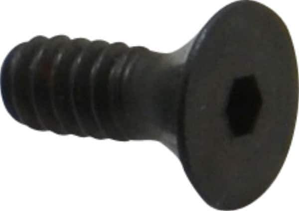 Unbrako - #6-32 UNC Hex Socket Drive, 82° Flat Screw - Alloy Steel, Black Oxide Finish, 3/8" OAL - USA Tool & Supply