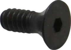 Unbrako - #6-32 UNC Hex Socket Drive, 82° Flat Screw - Alloy Steel, Black Oxide Finish, 3/8" OAL - USA Tool & Supply