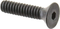 Unbrako - #6-32 UNC Hex Socket Drive, 82° Flat Screw - Alloy Steel, Black Oxide Finish, 5/8" OAL - USA Tool & Supply