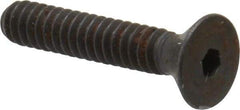Unbrako - #6-32 UNC Hex Socket Drive, 82° Flat Screw - Alloy Steel, Black Oxide Finish, 3/4" OAL - USA Tool & Supply