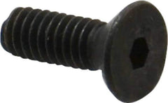 Unbrako - #8-32 UNC Hex Socket Drive, 82° Flat Screw - Alloy Steel, Black Oxide Finish, 1/2" OAL - USA Tool & Supply