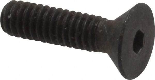 Unbrako - #8-32 UNC Hex Socket Drive, 82° Flat Screw - Alloy Steel, Black Oxide Finish, 5/8" OAL - USA Tool & Supply