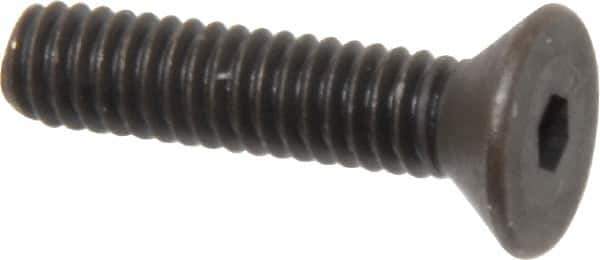 Unbrako - #8-32 UNC Hex Socket Drive, 82° Flat Screw - Alloy Steel, Black Oxide Finish, 3/4" OAL - USA Tool & Supply