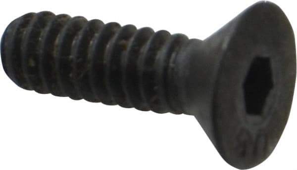 Unbrako - #10-24 UNC Hex Socket Drive, 82° Flat Screw - Alloy Steel, Black Oxide Finish, 5/8" OAL - USA Tool & Supply