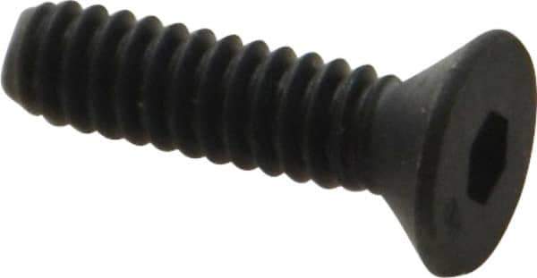 Unbrako - #10-24 UNC Hex Socket Drive, 82° Flat Screw - Alloy Steel, Black Oxide Finish, 3/4" OAL - USA Tool & Supply