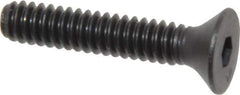 Unbrako - #10-24 UNC Hex Socket Drive, 82° Flat Screw - Alloy Steel, Black Oxide Finish, 1" OAL - USA Tool & Supply