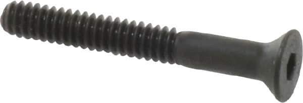 Unbrako - #10-24 UNC Hex Socket Drive, 82° Flat Screw - Alloy Steel, Black Oxide Finish, 1-1/2" OAL - USA Tool & Supply