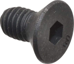 Unbrako - #10-32 UNF Hex Socket Drive, 82° Flat Screw - Alloy Steel, Black Oxide Finish, 3/8" OAL - USA Tool & Supply