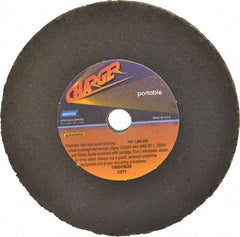 Norton - 4" Diam x 3/8" Hole x 1/4" Thick, T Hardness, 20 Grit Surface Grinding Wheel - Zirconia Alumina, Type 1, Very Coarse Grade, 15,280 Max RPM, No Recess - USA Tool & Supply