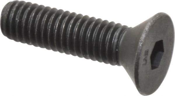 Unbrako - #10-32 UNF Hex Socket Drive, 82° Flat Screw - Alloy Steel, Black Oxide Finish, 3/4" OAL - USA Tool & Supply