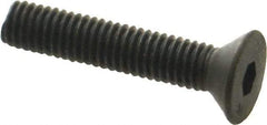 Unbrako - #10-32 UNF Hex Socket Drive, 82° Flat Screw - Alloy Steel, Black Oxide Finish, 1" OAL - USA Tool & Supply