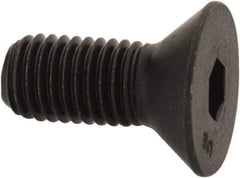 Unbrako - 1/4-28 UNF Hex Socket Drive, 82° Flat Screw - Alloy Steel, Black Oxide Finish, 5/8" OAL - USA Tool & Supply