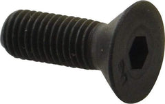 Unbrako - 1/4-28 UNF Hex Socket Drive, 82° Flat Screw - Alloy Steel, Black Oxide Finish, 3/4" OAL - USA Tool & Supply