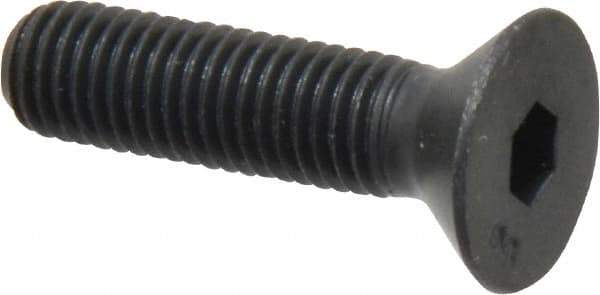 Unbrako - 1/4-28 UNF Hex Socket Drive, 82° Flat Screw - Alloy Steel, Black Oxide Finish, 1" OAL - USA Tool & Supply