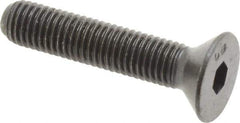 Unbrako - 1/4-28 UNF Hex Socket Drive, 82° Flat Screw - Alloy Steel, Black Oxide Finish, 1-1/4" OAL - USA Tool & Supply