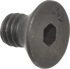 Unbrako - 5/16-18 UNC Hex Socket Drive, 82° Flat Screw - Alloy Steel, Black Oxide Finish, 1/2" OAL - USA Tool & Supply