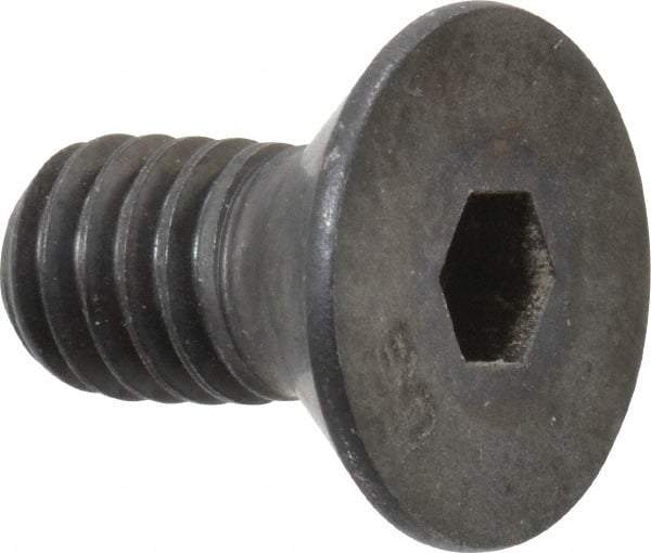 Unbrako - 5/16-18 UNC Hex Socket Drive, 82° Flat Screw - Alloy Steel, Black Oxide Finish, 5/8" OAL - USA Tool & Supply