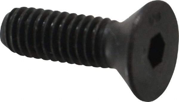 Unbrako - 5/16-18 UNC Hex Socket Drive, 82° Flat Screw - Alloy Steel, Black Oxide Finish, 1" OAL - USA Tool & Supply