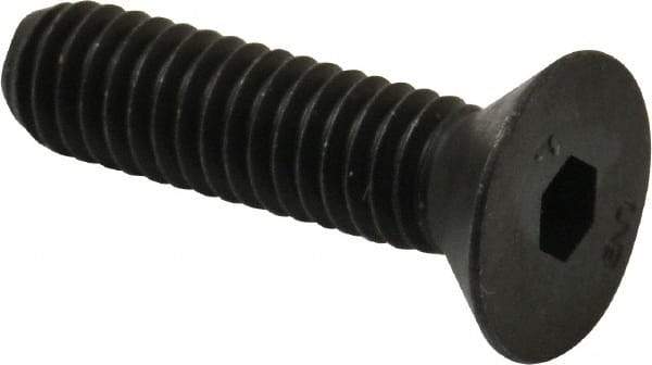 Unbrako - 5/16-18 UNC Hex Socket Drive, 82° Flat Screw - Alloy Steel, Black Oxide Finish, 1-1/4" OAL - USA Tool & Supply