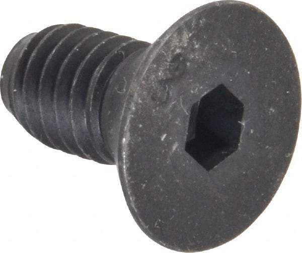 Unbrako - 3/8-16 UNC Hex Socket Drive, 82° Flat Screw - Alloy Steel, Black Oxide Finish, 3/4" OAL - USA Tool & Supply