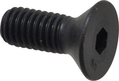 Unbrako - 3/8-16 UNC Hex Socket Drive, 82° Flat Screw - Alloy Steel, Black Oxide Finish, 1" OAL - USA Tool & Supply