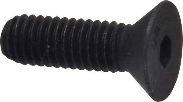 Unbrako - 3/8-16 UNC Hex Socket Drive, 82° Flat Screw - Alloy Steel, Black Oxide Finish, 1-1/4" OAL - USA Tool & Supply