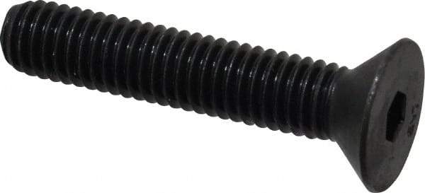 Unbrako - 3/8-16 UNC Hex Socket Drive, 82° Flat Screw - Alloy Steel, Black Oxide Finish, 2" OAL - USA Tool & Supply