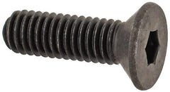 Unbrako - M3x0.50 Metric Coarse Hex Socket Drive, 90 to 92° Flat Screw - Grade 12.9 Alloy Steel, Black Oxide Finish, 10mm OAL - USA Tool & Supply