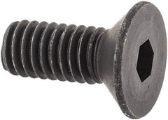 Unbrako - M4x0.70 Metric Coarse Hex Socket Drive, 90 to 92° Flat Screw - Grade 12.9 Alloy Steel, Black Oxide Finish, 10mm OAL - USA Tool & Supply