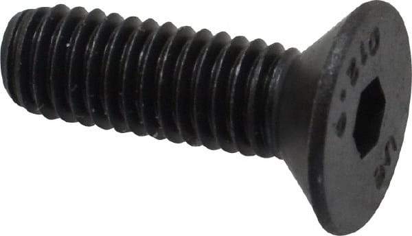 Unbrako - M5x0.80 Metric Coarse Hex Socket Drive, 90 to 92° Flat Screw - Grade 12.9 Alloy Steel, Black Oxide Finish, 16mm OAL - USA Tool & Supply