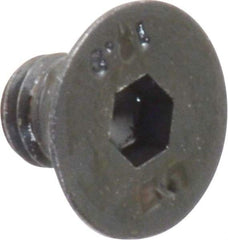Unbrako - M6x1.00 Metric Coarse Hex Socket Drive, 90 to 92° Flat Screw - Grade 12.9 Alloy Steel, Black Oxide Finish, 8mm OAL - USA Tool & Supply