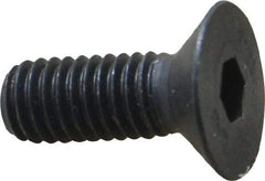 Unbrako - M6x1.00 Metric Coarse Hex Socket Drive, 90 to 92° Flat Screw - Grade 12.9 Alloy Steel, Black Oxide Finish, 16mm OAL - USA Tool & Supply