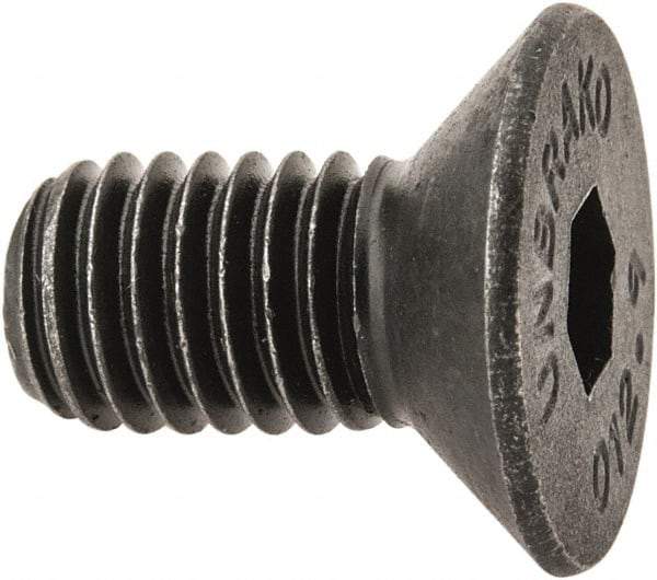 Unbrako - M8x1.25 Metric Coarse Hex Socket Drive, 90 to 92° Flat Screw - Grade 12.9 Alloy Steel, Black Oxide Finish, 16mm OAL - USA Tool & Supply