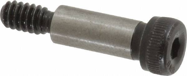 Unbrako - 1/4" Shoulder Diam x 5/8" Shoulder Length, #10-24 UNC, Hex Socket Shoulder Screw - 8 Alloy Steel, 0.357 to 3/8" Head Diam - USA Tool & Supply