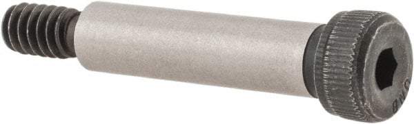 Unbrako - 1/4" Shoulder Diam x 1" Shoulder Length, #10-24 UNC, Hex Socket Shoulder Screw - 8 Alloy Steel, 0.357 to 3/8" Head Diam - USA Tool & Supply