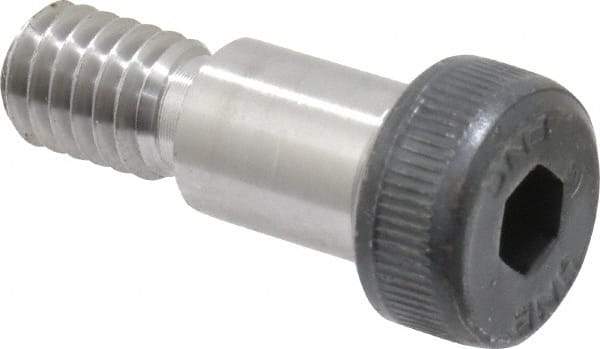 Unbrako - 3/8 x 1/2" Shoulder Diam x Length, 5/16-18, Shoulder Screw - 0.24 to 0.25" Head Height, 0.543 to 0.562" Head Diam, Grade 8 Alloy Steel, 3/16" Hex Socket Drive - USA Tool & Supply