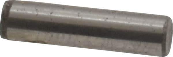 Unbrako - 1/8" Diam x 1/2" Pin Length Grade 8 Alloy Steel Oversized Dowel Pin - C 60 (Surface) & C 50-58 Hardness, 1,845 Lb Breaking Strength, 1 Beveled & 1 Rounded End - USA Tool & Supply