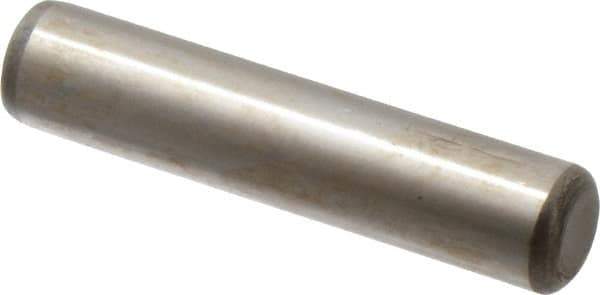 Unbrako - 3/8" Diam x 1-3/4" Pin Length Grade 8 Alloy Steel Oversized Dowel Pin - C 60 (Surface) & C 50-58 Hardness, 16,580 Lb Breaking Strength, 1 Beveled & 1 Rounded End - USA Tool & Supply